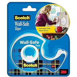 Scotch Damage Free Mounting and Decor by 3m Wall Safe Tape (Width 1.9m Length 16.5m, Up to 14g)