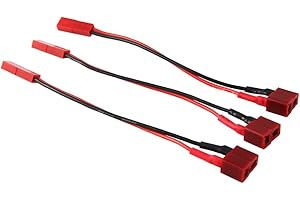 OliYin 3pcs T Plug à JST Plug Femelle à Femelle Adaptateur avec câble 22awg 10cm (Pack de 3)