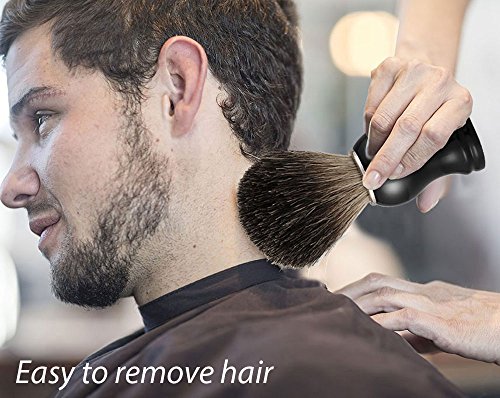 Mture Dachshaar Rasierpinsel,Badger Shaving Brush Dachshaar Männer Rasierpinsel,100% Dachshaar,Ebenholzimitatgriff, für die perfekte Rasur,Rasierschaum-Pinsel/Rasurzubehör (Schwarz) - 3