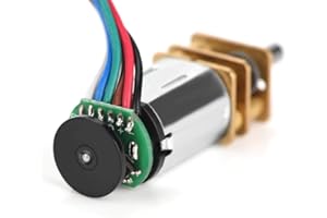 HILITAND Getriebemotor DC 6V 2W GBMQ-GM12BY20 mit magnetischem codiertem Disketten-Hall-Kodierer(6 V 60 U/min)