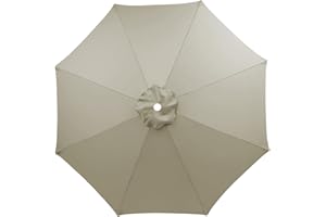 XQZMD Replacement Parasol Canopy, Sun Umbrella Replacement Parasol Fabric Cover with 6/8 Ribs, 2.7m/3m Garden Parasol Canopy Cover Replacement Top for Garden, Patio Umbrella