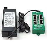 WT-GAT-4-56v60w, 4 port Gigabit PoE+ auto negotiating injector with 56v60w power supply