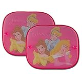 2 Diseño de princesas Disney niños coche ventana Parasol Parasol plegable de estor paneles laterales para niños Viseras