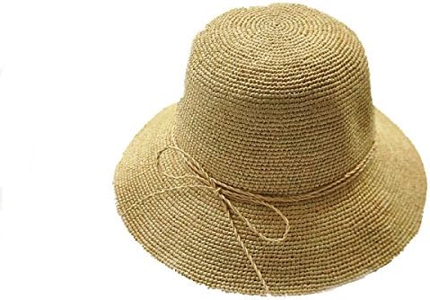 Qweas New Outdoor Female Summer Straw Hat Beach Sunscreen Sun Hat Youth More Flexible Three-dimensional Beautiful Elegant Skin-friendly Three-dimensional Decoration Texture Dream ,Character