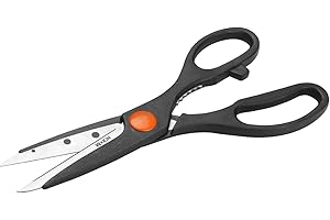 TOOLSTEK WOKIN Kitchen Scissors Sharp & Durable Shears for Chicken Poultry Fish Meat Vegetables Herbs BBQ Bones Multi-Purpose Stainless Steel Utility Cooking Tools