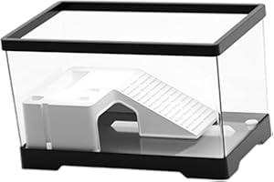 ＡＷＨＡＯ Tortuga Tanque Acuario Tortuga hábitat con hábitat Mascotas Accesorio, Negro Medio