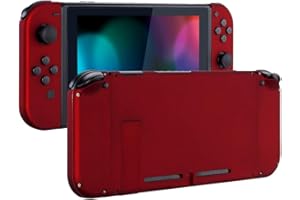 eXtremeRate Carcasa para Nintendo Switch Funda Protector para Nintendo Switch Consola Joycons Control Accesorios Shell Placa de reemplazo con Botones(Rojo)