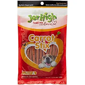 JerHigh Carrot Stix Dog Treats - 100 g