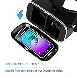 Gafas realidad virtual 3D VR compatibles con iPhone y Android de 4'' a 6'' - Gafas VR que ofrecen alta calidad de imagen y adaptables al usuario - Gafas 360º de diseño ergonómico para videos y juegos