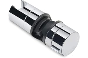 JOYOLDELF Uchwyt do słuchawki prysznicowej, ABS 19-25 mm, regulowany uchwyt prysznicowy, obracany o 360°, chromowany (szary)