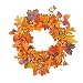 Produktbild Wokee Weihnachtskranz, mit 50cm Rattan Kürbis Berry Maple Leaf Herbst Tür Kranz Tür Wandschmuck Weihnachten kränze Weihnachtsdeko Türkranz Kranz Dekokranz