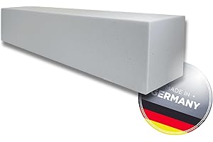 saarschaum • Schaumstoffstreifen Matratzenverlängerung • Schaumstoff Zuschnitt • Bett Lückenfüller • Matratzenausgleich • Matratzenverbinder • Polster • RG2440 12x15x90cm (Weich)