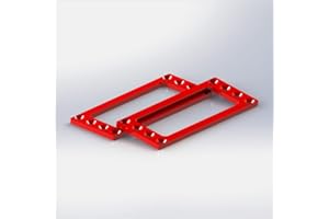 MERAINME 2,5 Zoll PC SSD HDD Käfige Halterung Solid State Drive Frame Multi Layer Box Stacking Externe HD Cabinet Dockingstation Base SATA PATA Computer Festplattenregal Metall 4-Bay Mounting Bracket Rot