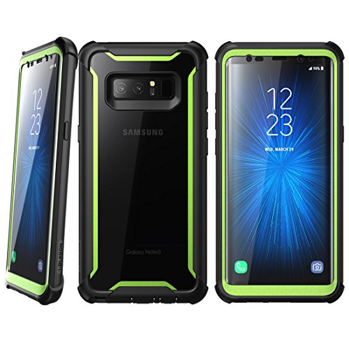 Funda Samsung Galaxy Note 8  i-Blason Ares con protectores de pantalla incorporados para Samsung Galaxy Note 8  2017   transparente  negro verde 