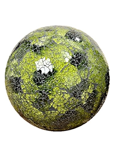 2 x Glaskugel Mosaik Grün Ø 18 cm Glas Kugel Rosenkugel Gartenkugel - 2