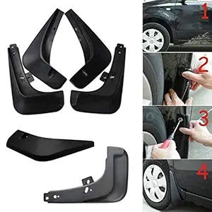 BJN Car Mud Flaps Mudflap Splash Guards Mudguard for Jetta Volkswagen, Set of 4 Pc, Black