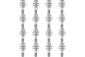 ELLIS EXCELLENCE Ellis 16 bulloni di sicurezza di ricambio con rondelle piatte, M12 x 1,25, testa esagonale da 17 mm, compatibile con Citroen e Peugeot