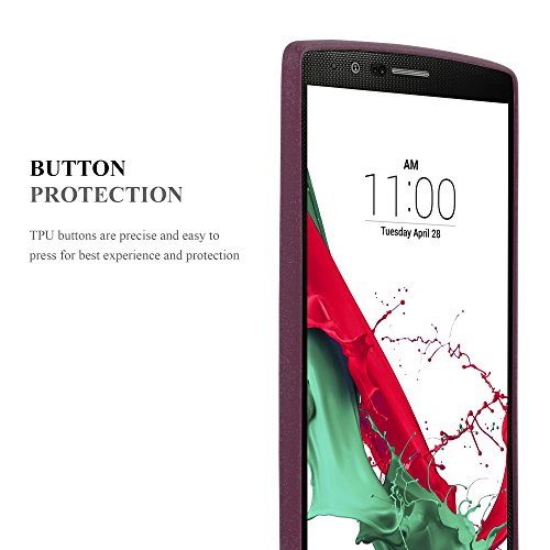 Cadorabo LG G4 Funda Super Delgada de Silicona TPU en Frost Lila Burdeos  Dise  o Frost      Cubierta Protectora Ligera Flexible con Antichoque para Tel  fono M  vil     Gel Protecci  n Carcasa Case Cover