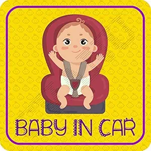 KREEPO Baby in Car Kids Safety Warning Sticker for Driver, Safety Caution Sign Stickers CV-3