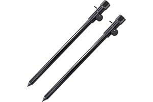 TOPHOMER 2 varillas de pesca para carpa, soporte telescópico ajustable de 25 cm a 40 cm para pesca