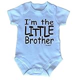Fonfella Baby I'M THE LITTLE BROTHER DESIGN Babygrow (3-6 Months SHORT SLEEVE - Blue)