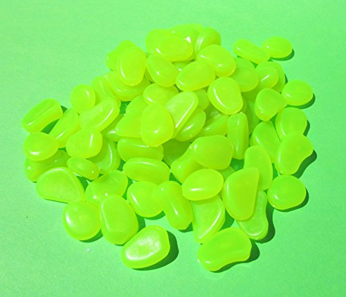 Leuchtsteine Leuchtende Deko Steine 250g ca.80 Steine Gelb/Gelb 1,5-3,0 cm - 2