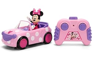 Jada Disney Minnie RC Roadster 1:32 – radiostyrd Mimmi Pigg bil med fjärrkontroll, officiell Disney-design, 9336833314R00 +3