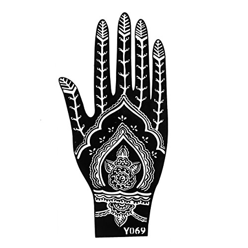 Mehndi Stencil Henna Designs for hand - single use Y069
