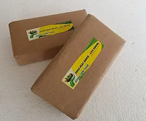 Bokashi Bran Cocopeat 650g Brick for Kitchen, Home, Terrace Garden, 3L (Brown) - Pack of 2