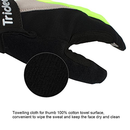 Trideer Vollfinger Fahrradhandschuhe Reithandschuhe Radsporthandschuhe Trainingshandschuhe mit Adjustable Handgelenkstütze für Road Race, Mountainbike, Radsport, Reiten, Wandern, Bergsteigen, Camping und mehr Sports im Freien, Idea für Damen Herren Frauen Manner - 5