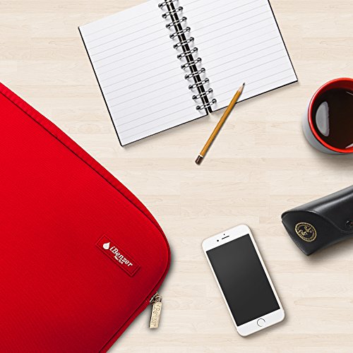 iBenzer – Deluxe Laptop-Hülsen-Beutel-Abdeckungs-Fall für alle 13-Zoll-Laptop-Computer – Macbook Pro 13 “ / Macbook Air 13 “ / Macbook Pro 13 “ mit Retina-Display (Rot BH-MP13RD) - 5