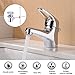 Produktbild BONADE Chrom Wasserfall Einhand-Waschtischarmatur mit Pop-Up-Ablaufgarnitur Wasserhahn Bad Armatur für Badezimmer Waschbecken