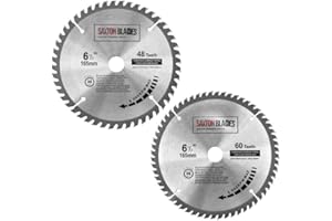 SAXTON BLADES TCT165MXBSK Saxton TCT brzeszczoty do piły tarczowej do drewna 165 mm x 20 mm (pierścień 16 mm) opakowanie B kompatybilne z Bosch Makita Dewalt itp