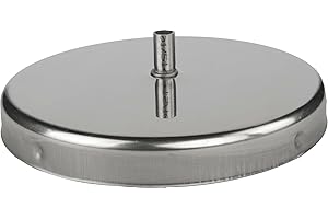 swettews Edelstahl Rauchrohr Ofenrohr Abgasrohre Kaminaufsatz Ofenknie Rosette Regenhut Rohr Bogen T-Stück Kaminhaube Grundplatte (DN 150 mm, Kondensatsammler)