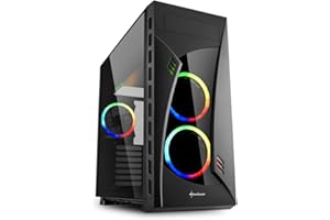 Sharkoon Night Shark NIGHT SHARK RGB Obudowa, Czarny, 50.3 x 21 x 47.5 cm