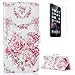 Produktbild CaseHome iPhone 7 Plus 5.5'' Hülle,Schutzhülle Tasche Leder Mit Kartenfach Magnetverschluss Standfunktion Slim-Schutzhülle Folio Schalen Fall Mit Karten-/Geldscheinfach Für Apple iPhone 7 Plus 5.5''-Rosa Rosen-Blumen