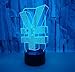 Produktbild Stimmungslichter 3D Kleine Nachtlichter Münze Symbole Bunte Usb Touch Fernbedienung Schalter Optische Täuschung Tischlampe Dekoration Geburtstag Weihnachtsgeschenk Umweltfreundliche Schreibtischlampe.