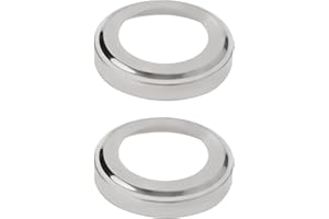 MroMax Rosetten-Ersatzleiter für Pool-Handlauf, rund, Edelstahl, 19 x 60 mm (Rohrdurchmesser x Bodendurchmesser), MRO191109G-0260, 2Pcs 63x100mm(Tube Dia x Base Dia)