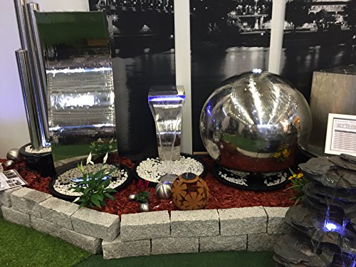 Köhko Wasserfall „Schwan“ aus Edelstahl Wasserspiel mit LED-Beleuchtung - 5