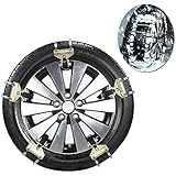 Car Chain Tire,Sundlight 1PC Anti Snow Tire Chains Manganese Alloy Thickening Chain for Most Car SUV Truck