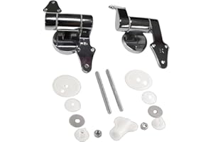 Daaxing Ersatz-Scharniere für WC-Sitz, Zinklegierung, unlackiert, langsames Scharnier, Geräuschreduzierung, 2 Stück