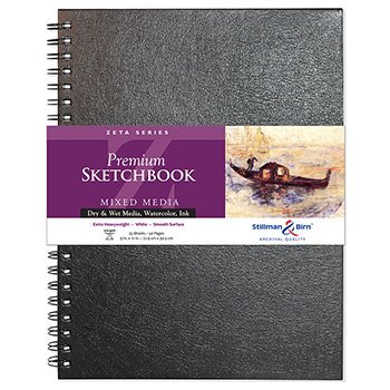 Stillman & Birn : Zeta Sketchbook 9 x 12in Wirebound 270gsm - Natural White Smooth