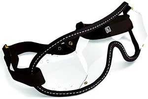 KROOPS Racing Jockey National Hunt Point to Point Goggles | Punched Vent (Black, Clear)
