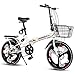 Produktbild GRXXX Falträder, die Freizeit-Licht-bewegliche Erwachsene Jungen und Mädchen 20 Zoll verschieben,White-20 inches