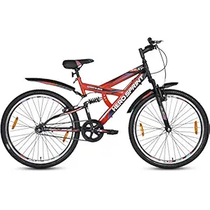 Hero Sprint Next 24T Kids Bike , 17 Inches Steel Frame , Single Speed Cycle for Unisex-Youth (Black/Red)