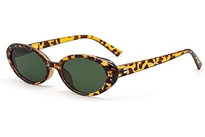LHSDMOAT Occhiali da Sole Cat's Eye Retro Anni '70 Ovale - Unisex Stile Vintage per Guida e Viaggio, Lenti UV400 Protezione Occhi Moda Contemporanea