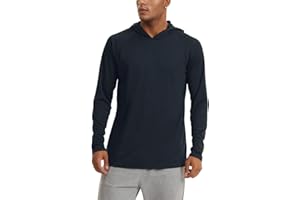 KEFITEVD Męskie Szybkoschnące Bluzy z Kapturem Lekkie Bluzy Turystyczne Cienkie Oddychające topy Odkryte Koszule Kąpielowe