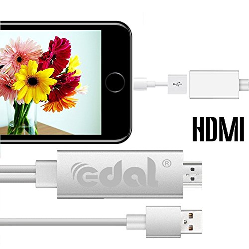 Crysle Blitz auf HDMI Adapter, Blitz Digital AV auf HDMI Kabel Stecker für iPhone 7 7 Plus 6s 6s Plus 6 6 Plus 5 5c 5s SE, iPad Air / Mini / Pro, SAMSUNG: S5, S6, HINWEIS 4, HINWEIS 5, HINWEIS 7 HUAWEI P8, P9 ( Weiß) - 8