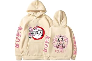 zhedu Kamado Nezuko Sudadera con Capucha Coat Divertido Gráfico De Dibujos Animados Otoño Y2K Suéteres Niños Niñas Estilo Universitario Sudadera con Capucha Cómoda