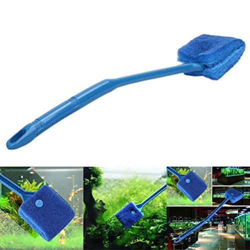 Preisvergleich Produktbild ounona Glass Fish Tank Reinigungsbürste Aquarium Pflanze Algen von 2 (blau)